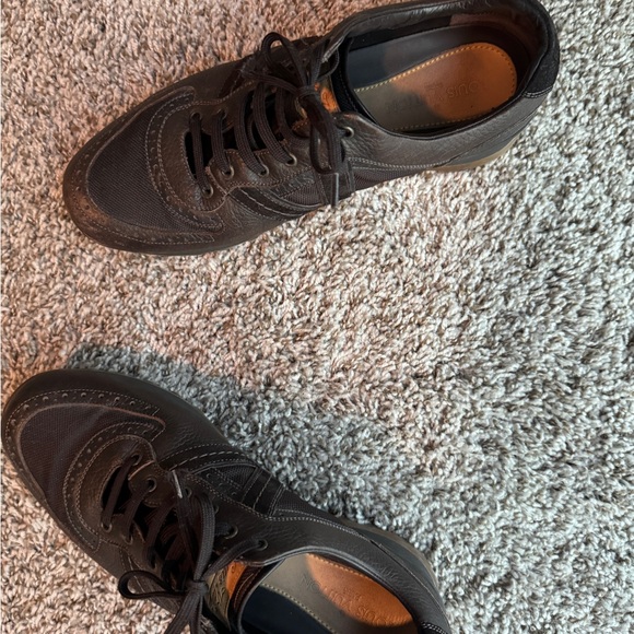 LOUIS VUITTON Trainee Sneakers Black Men Leather & Canvas 8 UK/10.5 US - Picture 9 of 9